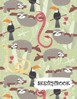 Sketchbook: Tucan Sloth Jungle Fun Framed Drawing Paper Notebook 1691090328 Book Cover