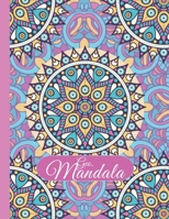 Geo-Mandala: 50+ Unique Geometric and mandala pattern large print adult coloring book for relaxation and stress relief: An Adult Coloring Book with Fun, Easy, and Relaxing Coloring Pages B08RRFXTKT Book Cover