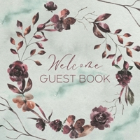 Welcome Guest Book: Vacation book for Airbnb, Bed & Breakfast, VRBO or any other holiday rental home | HardCover Guest Book B09L9RS3B1 Book Cover