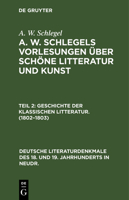 Geschichte Der Klassischen Litteratur. (1802-1803) 3112354435 Book Cover