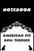 American Pit Bull Terrier Notebook: Black and White notebook, Decorative Journal for American Pit Bull Terrier Lover: Notebook /Journal Gift, Black and White,100 pages, 6x9, Soft cover, Mate Finish 1674998899 Book Cover