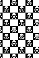 Journal: Skull and Crossbones Checkered Lined Notebook: 110 Blank Lined (6x9) Pages to Jot Down Your Thoughts 1692988662 Book Cover