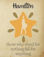 Those Who Stand For Nothing Fall For Anything: Blank Alexander Hamilton Revolution Sketch Book 1655567284 Book Cover