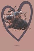 Planer: Katzen Kalender Terminkalender Terminplaner Wochenkalender - Geschenk f�r Babykatzen Fans Katzenliebhaber Katzenbesitzer Frauen zum Geburtstag Weihnachten Ostern Valentinstag - A5 Softcover 12 1074834283 Book Cover