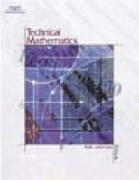 TECHNICAL MATHEMATICS >CUSTOM< 0766828018 Book Cover