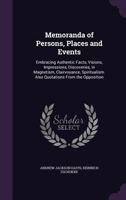 Memoranda of Persons, Places, and Events... 1377426882 Book Cover