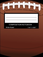 Composition Notebook: Football Player Class Notebook 7.44 x 9.69 Inches for Boys Girls Students in School or Homeschool, with 120 Wide Ruled Lined Paper 1088925391 Book Cover
