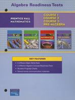 PRENTICE HALL MATH ALGEBRA READINESS TESTS BLACKLINE MASTERS 2007 0132013908 Book Cover