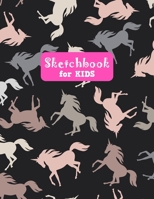Sketchbook for Kids: Adorable Unicorn Large Sketch Book for Drawing, Writing, Painting, Sketching, Doodling and Activity Book- Birthday and Christmas ... Teens and Women - Nathalie Modern Press # 021 165574996X Book Cover