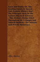 Facts And Dates; 1347254285 Book Cover