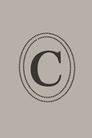 The Letter C: Grey Monagram 6 x 9 inch 120 Page Journal Diary Notebook 1712180495 Book Cover