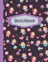 Sketchbook: Ballet Monkeys On A Large Notebook for Drawing, Doodling or Sketching: 109 Pages, 8.5" x 11". (Framed Blank Paper Drawing and Writing Journal) 1674814968 Book Cover