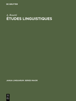 Etudes Linguistiques 9027925968 Book Cover
