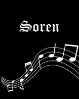 Soren: Sheet Music Note Manuscript Notebook Paper - Personalized Custom First Name Cover - Musician Composer Instrument Composition Book - 12 Staves a Page Staff Line Notepad & Notation Guide - Create 1702700313 Book Cover