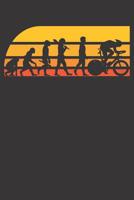 Notebook: Funny Cycling Evolution Vintage Triathlon Dot Grid Dotted 6x9 120 Pages 1083004425 Book Cover