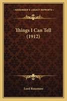 Things I Can Tell 0548767998 Book Cover