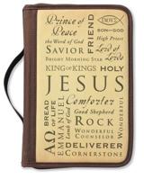 Inspiration Names of Jesus Brown Large Book and Bible Cover