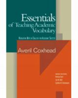 Essentials of Teaching Academic Vocabulary (English for Academic Success) 0618230149 Book Cover