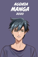 Agenda Manga 2020 [hebdomadaire] [6x9]: Agenda Anime Manga Calendrier Organisateur pour la productivit� et l'emploi du temps, garcon yeux verts fond mauve 1676243658 Book Cover