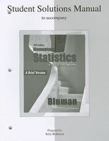 Student's Solutions Manual to accompany Elementary Statistics: A Brief Version 0072976241 Book Cover