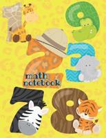 Math Notebook: Grid Paper Notebook For Kids, Cute Animals Cover, Perfect For First And Second Grade 1079458573 Book Cover