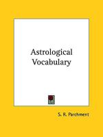 Astrological Vocabulary 1162835249 Book Cover