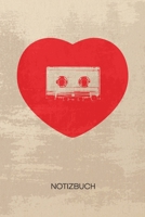 NOTIZBUCH A5 Dotted: Vintage Liebhaber Notizheft GEPUNKTET 120 Seiten - Musik Kassette Notizblock Ich liebe Retro Skizzenbuch - Party Geschenk f�r Musikliebhaber Partymacher Stimmungsmacher 1710312505 Book Cover