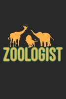 Zoologist: Notebook A5 Size, 6x9 inches, 120 dotted dot grid Pages, Zoologist Zookeeper Zoo Keeper Giraffe Lion Elephant 1704037395 Book Cover