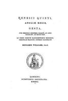 Henrici Quinti, Angliae Regis, Gesta 1533294240 Book Cover