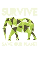 Elephant Save And Love Earth: College Ruled Elephant Save And Love Earth / Journal Gift - Large ( 6 x 9 inches ) - 120 Pages || Softcover 1679483080 Book Cover