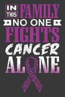 In This Family No One Fights Cancer Alone: A Pancreatic Cancer Journal Notebook for Fighters 6x9 Blank Lined Journal Notebook Support Pancreatic Cancer Research and Awareness 1796502138 Book Cover