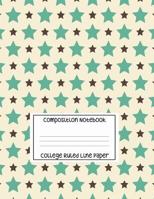 Composition Notebook - College Ruled Line Paper: Blue Star Pattern, 120 Pages, 8.5x11 in 1080381988 Book Cover
