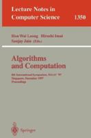 Algorithms and Computation: 8th International Symposium, ISAAC'97, Singapore, December 17-19, 1997, Proceedings. (Lecture Notes in Computer Science) 3540638903 Book Cover