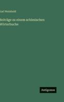Beiträge zu einem schlesischen Wörterbuche 3563655987 Book Cover