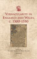 USML 17 Vernacularity in England and Wales, c. 1300-1550 Salter 250352883X Book Cover