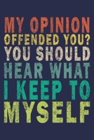 My Opinion Offended You? You Should Hear What I Keep to Myself: Funny Vintage Coworker Gifts Journal 1698980760 Book Cover