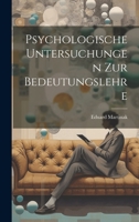 Psychologische Untersuchungen Zur Bedeutungslehre 1021618071 Book Cover