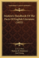 Students' Handbook of the Facts of English Literature 0766156567 Book Cover