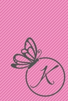 K: Initial K Monogram Notebook Journal Gift Circular Butterfly design 1673790119 Book Cover