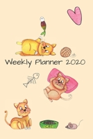 Weekly Planner 2020: Weekly Planner 2020 - 2021 January through December Gift for Cat Lover Calendar Scheduler and Organizer Cat Lover 4 Lazy cats 1706383789 Book Cover