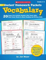 Instant Homework Packets Vocabulary 0545135753 Book Cover