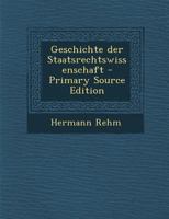 Geschichte der Staatsrechtswissenschaft 1021578738 Book Cover