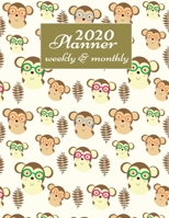 2020 Planner Weekly And Monthly: 2020 Daily Weekly And Monthly Planner Calendar January 2020 To December 2020 - 8.5" x 11" Sized - Cute Monkeys Gifts ... Boys Women Men - Gifts For Monkeys Lovers. 1674674988 Book Cover