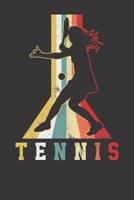 Notebook: Tennis Vintage Playing Woman Girl Gift Dot Grid Dotted 6x9 120 Pages 1083026283 Book Cover