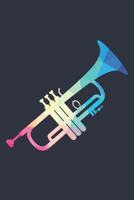 Low Poly Trumpet Notebook - Gift for Trumpet Player - Trumpet Diary - Trumpet Lesson Journal: Medium College-Ruled Journey Diary, 110 page, Lined, 6x9 (15.2 x 22.9 cm) 1075331498 Book Cover