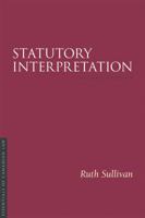 Statutory Interpretation 155221138X Book Cover