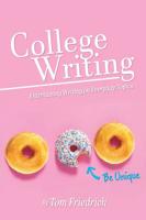 College Writing : Entertaining Writing on Everyday Topics 1516574966 Book Cover
