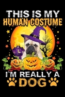 This Is My Human Costume I'm Really A Dog: This Is My Human Costume I'm Really A Dog French Bulldog Journal/Notebook Blank Lined Ruled 6x9 100 Pages 1695575857 Book Cover