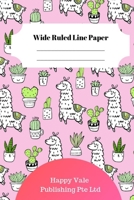 Cute Ilama Theme Wide Ruled Line Paper 1700653091 Book Cover