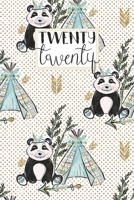 2020: Diary A5 Week to View on 2 Pages Horizontal Weekly Planner Journal Turquoise & Gold Boho Panda 1706122705 Book Cover